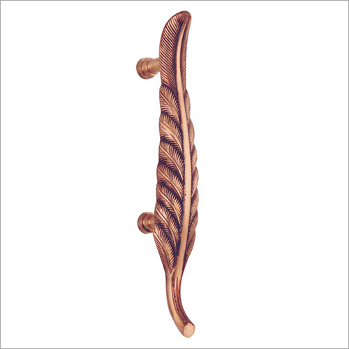 :Brass Designer Pull Handle-Leaf