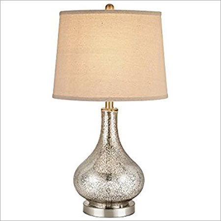 Mercury Glass Gourd Table Lamp