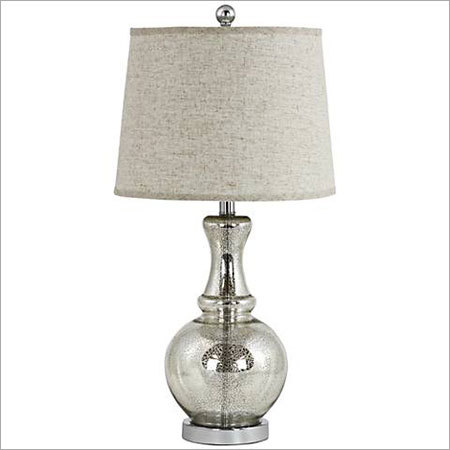 Carly Antique Mercury Glass Vase Table Lamp - Glass Metal, 26 Inches, 60W Bulb | Elegant Design, Ambient Lighting, Chrome Base
