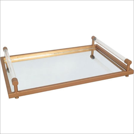 Sagebrook Home Mirrored Decorative Tray Copper