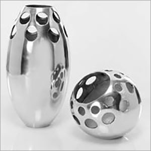 Aluminium Pillar Candle Holder - Aluminum, 150mm & 75mm Height, 80mm Diameter, Silver, Polished Finish, Elegant Durable Design