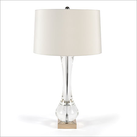Allan Knight Lighting Bulb Glass Lamp Large Platinum Gilt Base