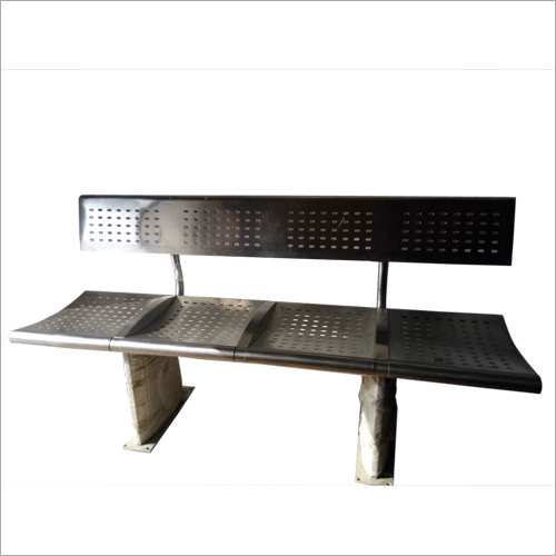 Silver 4 Seater Stainless Steel Benches