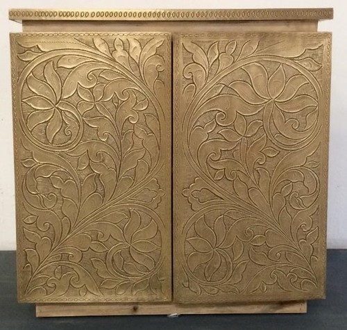 Metal Cladded Sideboard - Brass, 80x35x80 cm | Modular Design, Spacious Drawers, Longer Life, Splendid Look