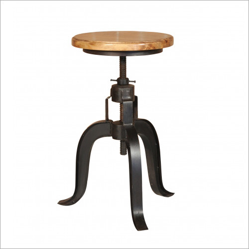 Wrought Iron Industrial Stool