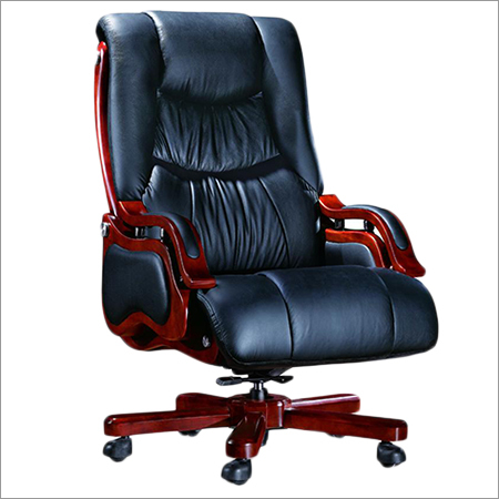 Black And Brown Ceo Revolving Computer Chairs