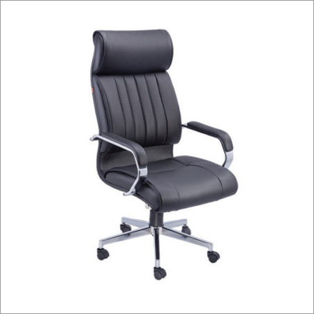 Black And Silver Director High Back Chair