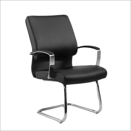 Black And Silver Visitor Chair