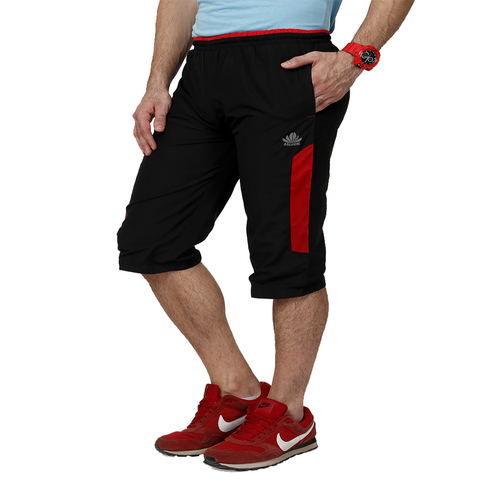 Men's Capri - Polyester, Size: M, L, XL, XXL | Color: Black, Suitable for Summer, Stylish Lower Wear for Adults