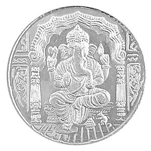 Silver Ganesh Coin By SAGAR SILVER