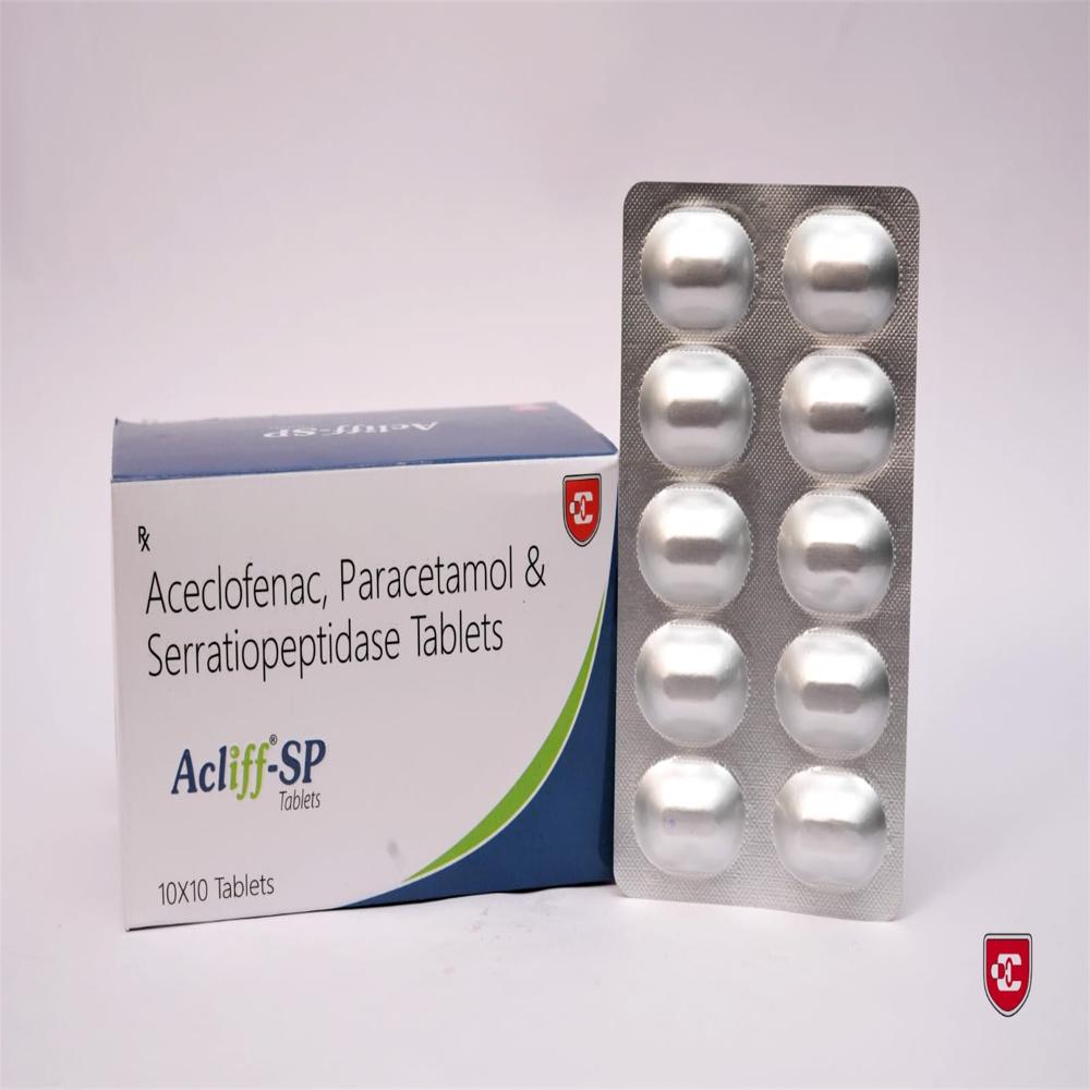 Aceclofenac Paracetamol Serratiopeptidase Tablets