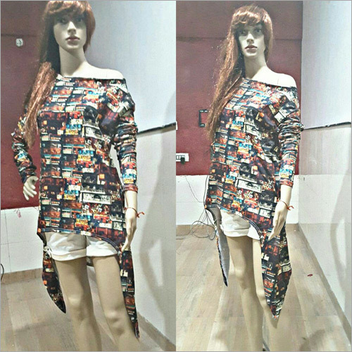 Ladies Printed Long T-Shirt
