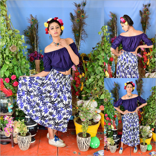 Ladies Coco Print Skirt