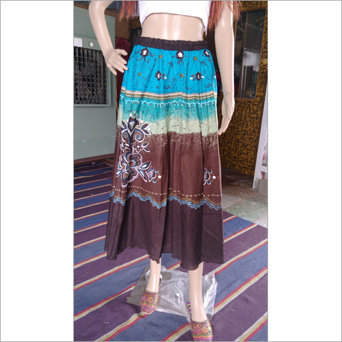 Ladies Printed Cotton Skirt