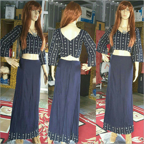 Ladies Crop Top And Straight Skirt
