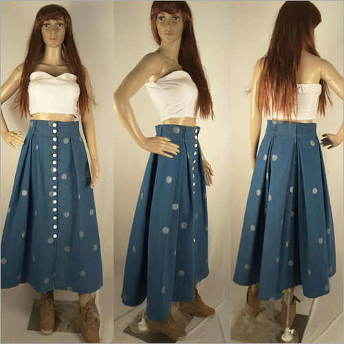 Ladies Double Pleated Skirt