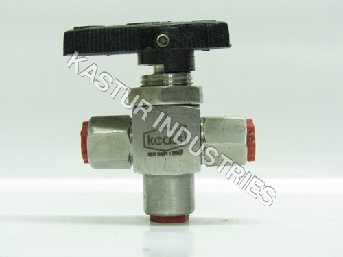 PANEL MOUNTING 3 WAY STAINLESS STEEL BALL VALVE By KASTUR INDUSTRIES