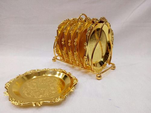 Silver and Gold Plated Tea Coasters