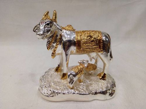 Silver and Gold Plated Cow