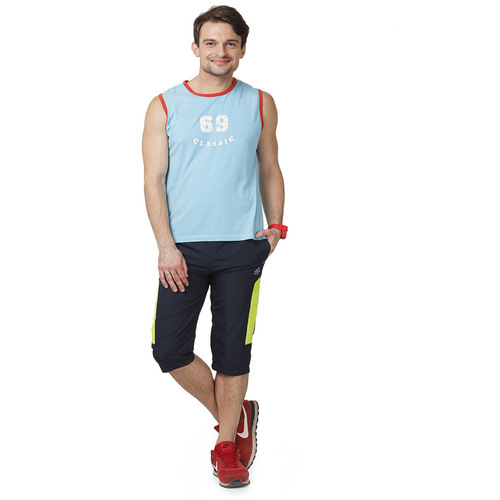Capri Shorts - High Quality NS Polyester , Stylish Navy Parrot Green for Summer Wear, Available in Multiple Sizes