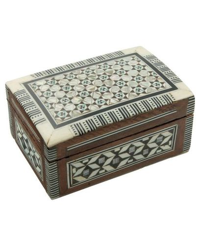 Handmade Mother Of Pearl Inlay Jewellery Box
