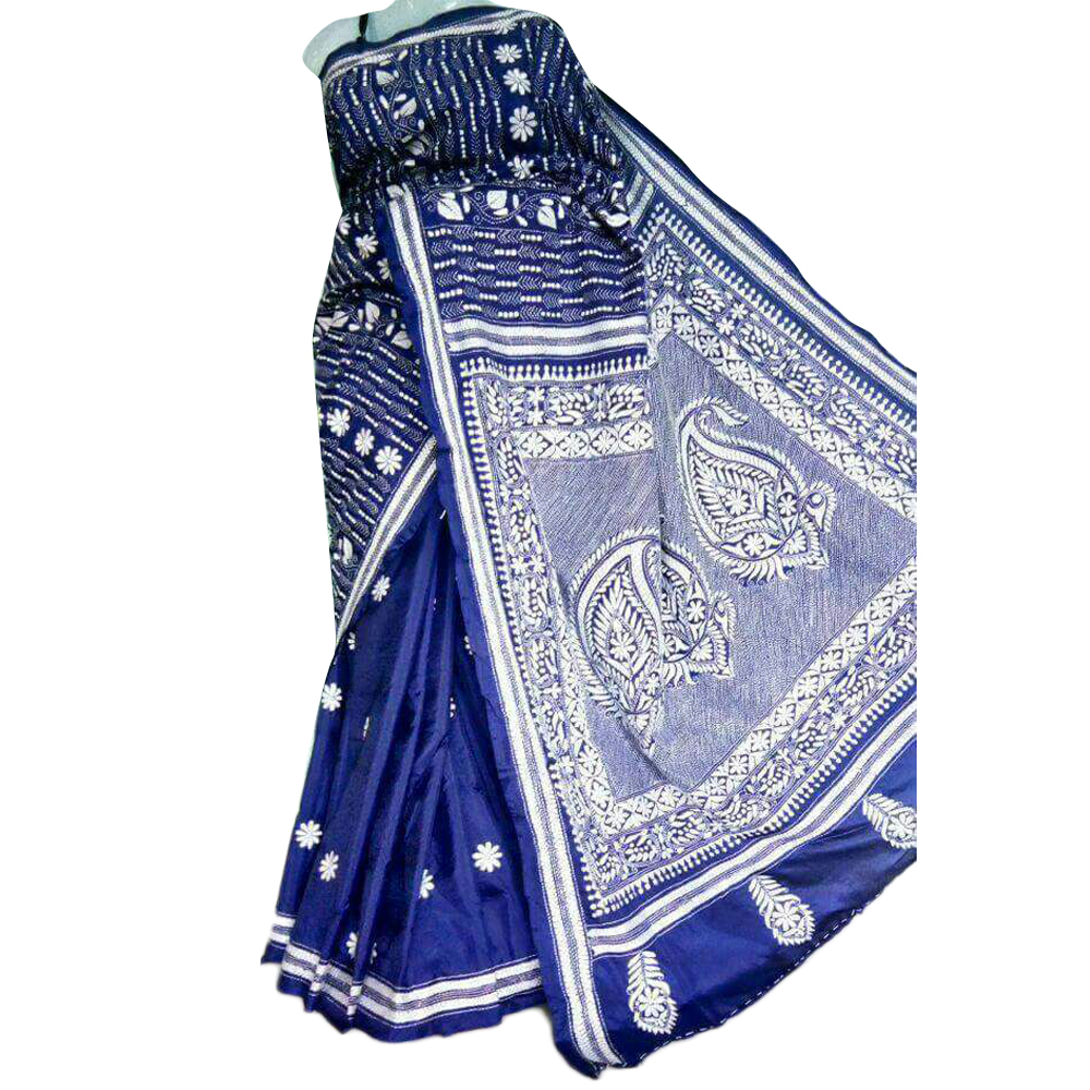 Ladies Coton Kantha Stitched Saree