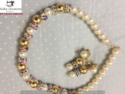 White And Golden Handmade Jewellery