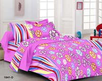 Handloom Bed Sheets - Cotton, Double Size, Pink | Durable Fabric, Soft Comfort, Easy Care, Unique Floral Design, Vibrant Colors