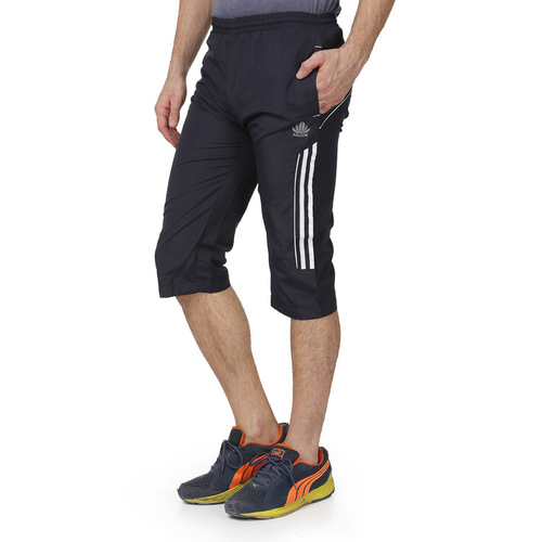 Mens Capri Nevy & White - NS Polyester with Net, Sizes L-XXL | Stylish Summer Shorts for Men, Perfect for Casual or Sporty Wear
