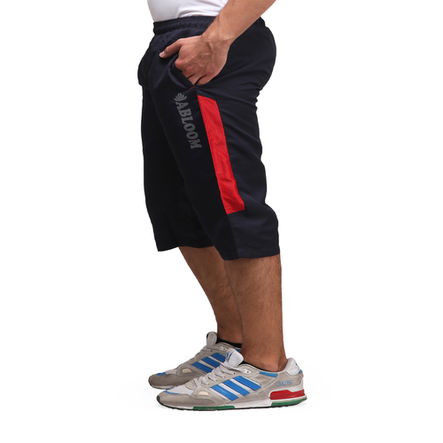 Navy & Red Capri - Premium NS Polyester with High Quality Net | Stylish Summer Wear for Men in Sizes S-XXL