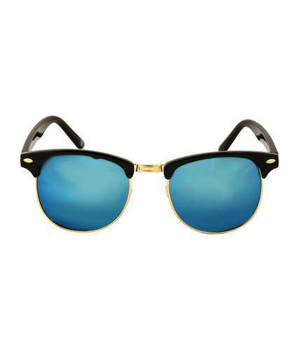 Mens Black Plastic Frame Aviator Sunglasses - Blue Gradient Acrylic Lenses | Comfortable Nose Pads, 100% UV Protection, Attractive Packaging