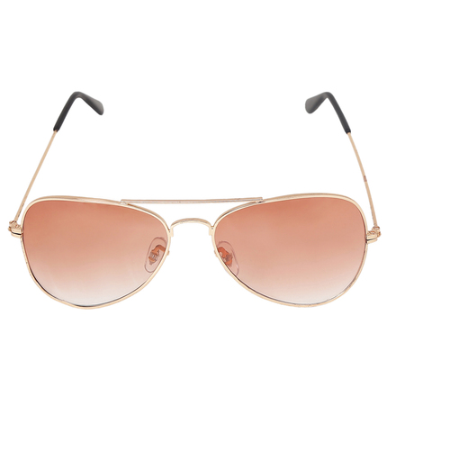 Mens Aviator Orange Sunglasses - Stainless Frame Fibre Lenses Gold Frame Orange Lenses | Unisex Design 100% UV Protection Comfortable Nose Pads