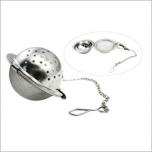 Tea Infuser Hybrid Ball - Stainless Steel, 5.8mm Thickness | Black and Silver, Lightweight Design
