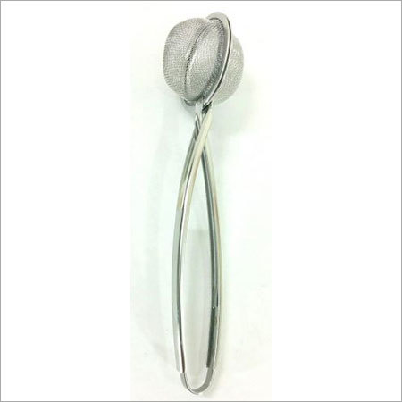 Black And Silver Tea Ball Infuser With Clip Handle