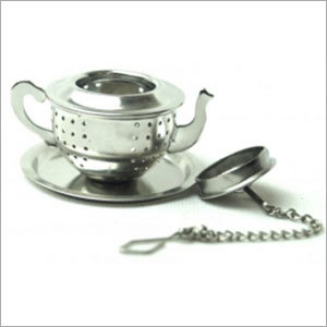 Tapered Tea Infuser - Stainless Steel, 5.8mm Thickness, Black and Silver | Durable, Modern Design for Premium Brewing