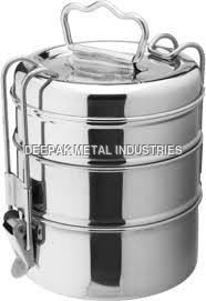 Silver Stainless Steel Lunch Box