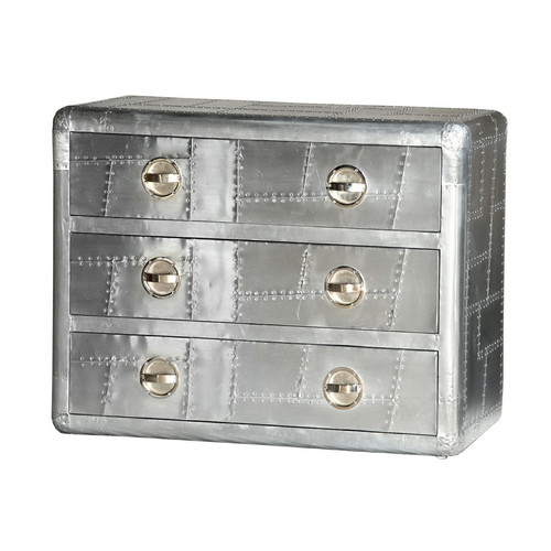 Aviation Chest Of Drawer With Solid Wood Frame