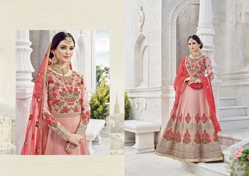 Pink Heavy Work Pakistani Anarkali Suit