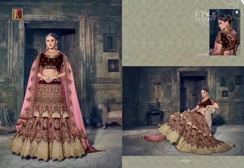 Heavy Bridal Party Wear Lahenga Saree