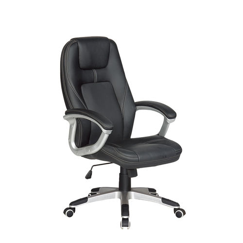 Mif Black Leather High-back Executive Chair