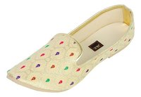 Cream Party Wear Jutti