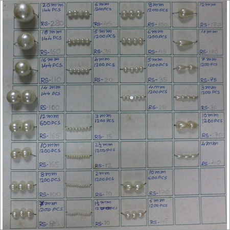 Plastic Moti - Premium Quality Plastic, Various Sizes, Shiny White Color | Lustrous Finish, Long Lasting Shine, Hand Washable, Versatile for Embroidery and Jewelry Design