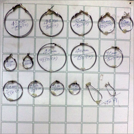 Imitation Earrings - Plastic Material, Silver Color | Lightweight Design, Alluring Look, Smooth Edges, Perfect for Parties and Weddings