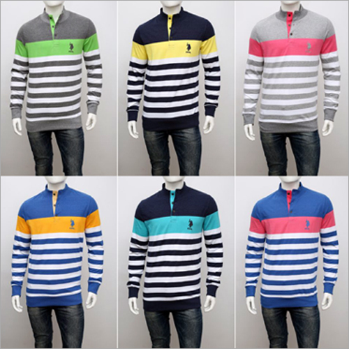 Mens Half Collar T Shirts