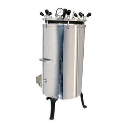 Vertical Autoclave - 22 to 187 Liter Capacity, Stainless Steel Inner Boiler, Silver Finish | Neoprene Rubber Gasket, 220V Operation, 1 Year Warranty