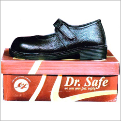 Womens Industrial Safety Shoe - Leather Upper, PU Insole, Sizes 7-10 | Black Buckle Design, Lightweight 200g, 1-Year Warranty