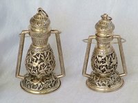 Silver Lantern - Polished Silver Finish | Traditional Intricate Design