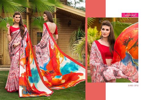 Designer Printed Casual Saree