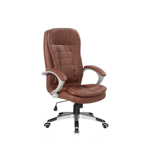 Mif Office Chair with Bonded Leather High Back Thick Padded Headrest, Armrest and Seat