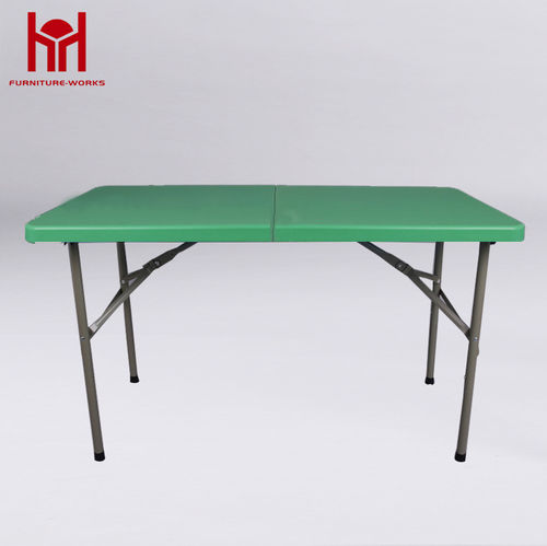 Green 4-Foot fold-in-half table